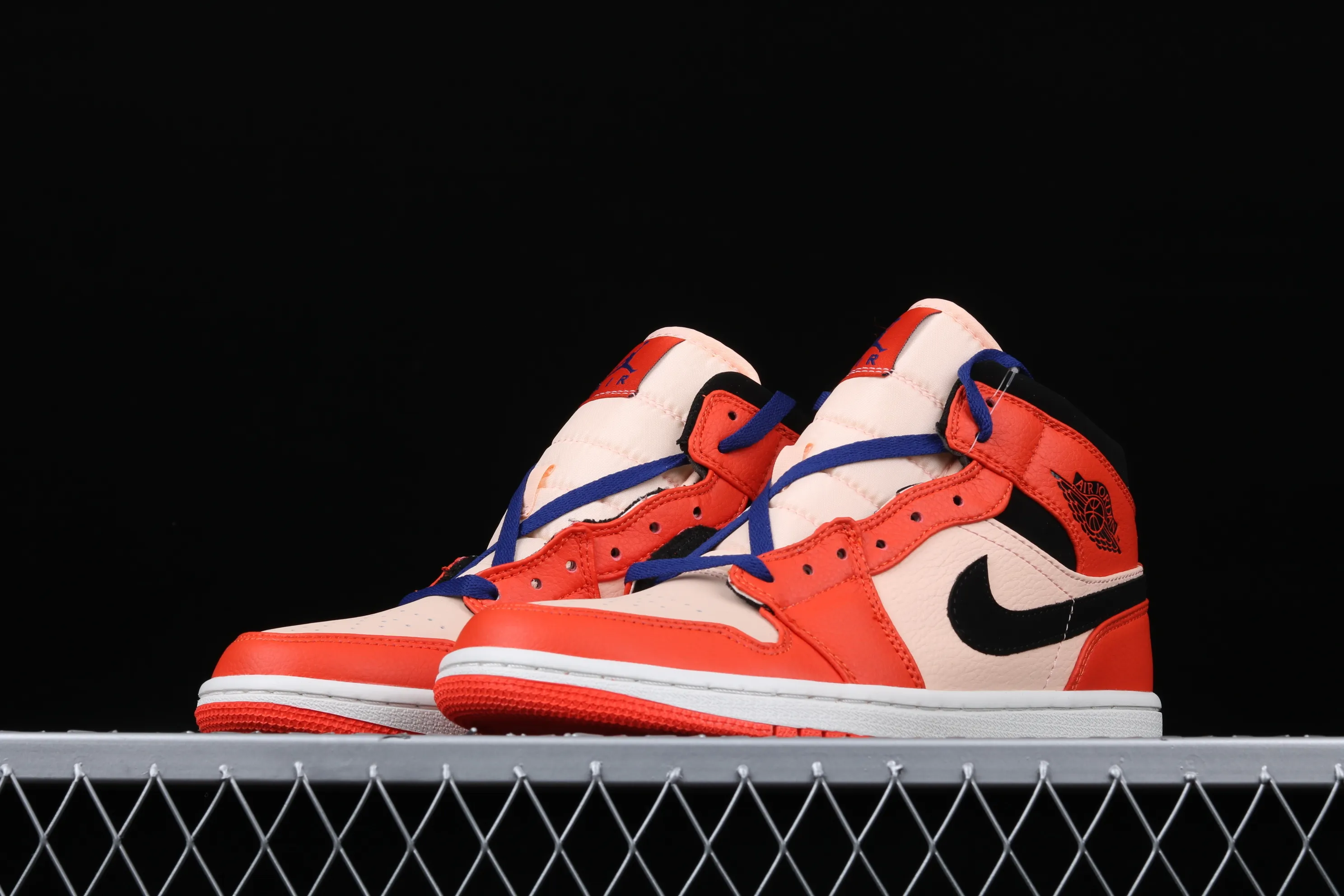 All Categories Air Jordan Jordan Series Basketball Shoes Air Jordan 1 Mid Air Jordan 1 Mid GS Blue Orange Buckle China Full First Layer Authentic Standard 852542-800